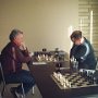 The last game to finish - Rusell putting up stiff resistance against Stewart.